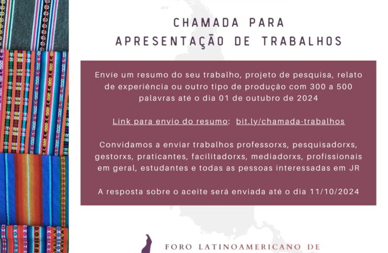 II Jornada para o Desenvolvimento da Justiça Restaurativa está recebendo trabalhos